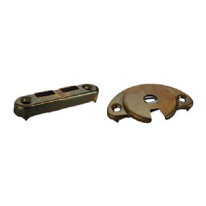 BLISTER DE 2 FERRURES D'ARMOIRE DEMI-LUNE EN ACIER