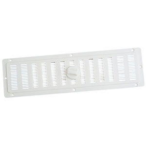 Grille de ventilation blanche avec moustiquaire