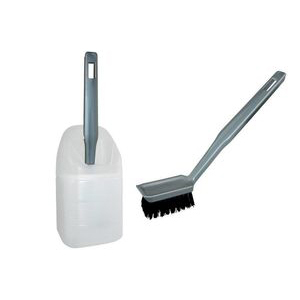 ENSEMBLE BROSSE WC VENEZIA GRIS ET NOIR