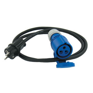 ADAPTATEUR 230V MALE FRANCAISE+SCHUKO / FEMELLE CEE17