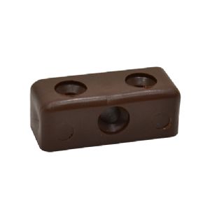FIXE-MEUBLE 3 TROUS MARRON - LE SACHET DE 10