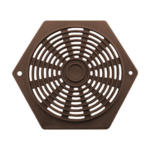 2 GRILLES PLASTIQUE Ø75 MARRONS