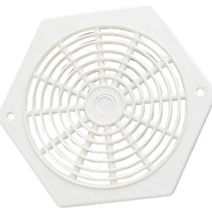 2 GRILLES PLASTIQUE Ø75 BLANCHES