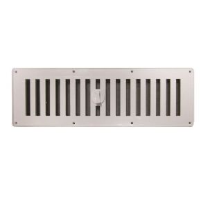 GRILLE PLAST. 325x105 BLANC AVEC OBTURATEUR