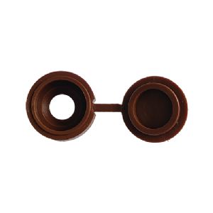 SACHET DE 50 CACHE-VIS MARRONS AVEC COUVERCLE DIAM. 15MM