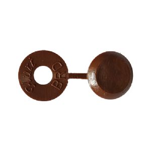SACHET DE 50 CACHE-VIS MARRONS AVEC COUVERCLE DIAM. 15MM