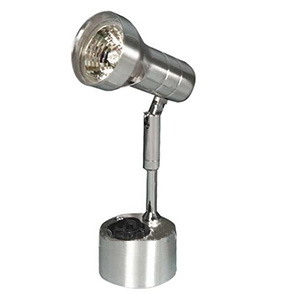 SPOT HALOGENE 12V 10W SUR PIED CHROME AVEC INTERRUPTEUR