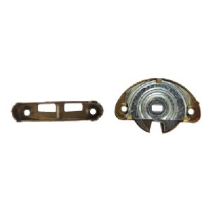 BLISTER DE 2 FERRURES D'ARMOIRE DEMI-LUNE EN ACIER