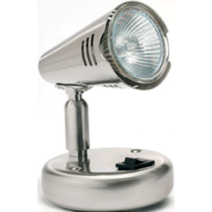 1 SPOT HALOGENE 12V 15W SUR PIED CHROME AVEC INTERRUPTEUR