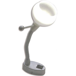 1 SPOT HALOGENE 12V 10W SUR PIED SATIN AVEC INTERRUPTEUR
