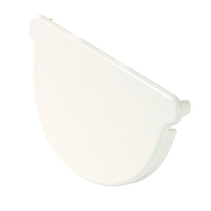 FOND DE GOUTTIERE DEMI RDE Ø50 PVC SYMETRIQ DRTE/GCHE BLANC