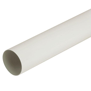 TUBE DE DESCENTE GOUTTIERE PVC BLC PREMANCHONNE Ø80- LONG.4M