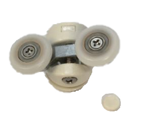 ROULETTE DOUBLE DE CABINE DE DOUCHE POUR VERRE EP. 6MM