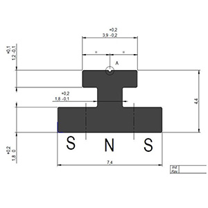 JOINT MAGNETIQUE NOIR SNS PORTE DOUCHE ANNEES 2000-LE METRE (remplacé par XAIM19-C1)