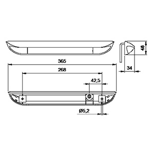 1 ECLAIREUR D'AUVENT 12 LED WW 250 (remplacé par X820241S)