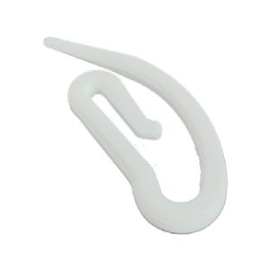 AGRAFES PLASTIQUE BLANCHES GRAND MODELE - BLISTER DE 25