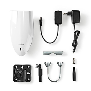 1 ANTENNE HDTV D'EXTERIEUR BLANCHE 0/50KM FM/VHF/UHF