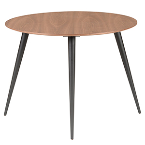 1 TABLE REPAS RONDE Ø100CM HAUTEUR 75CM EN NOYER