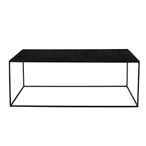 1 TABLE BASSE EN METAL FINITION EPOXY NOIRE 110X60X40