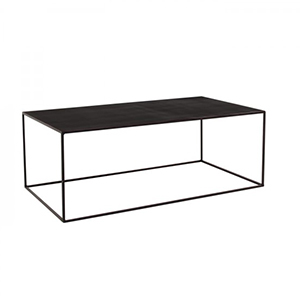 1 TABLE BASSE EN METAL FINITION EPOXY NOIRE 110X60X40