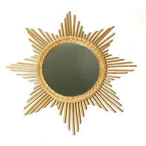 1 MIROIR EN ROTIN SOLEIL Ø60CM*