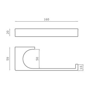 1 PORTE-ROULEAU CHROME L160XH20XP59