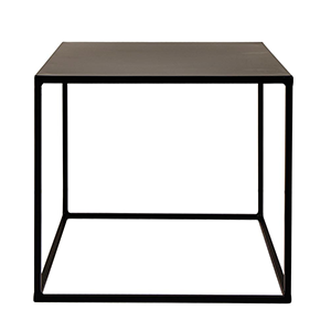 1 BOUT DE CANAPE EN METAL COLORIS NOIR L40 X P40 X H35