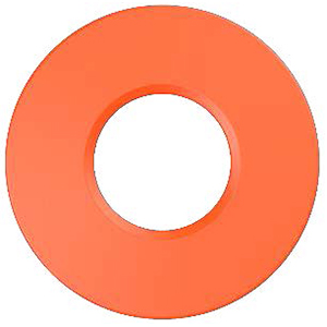 1 COLLERETTE MAGNETIQUE RONDE DIAM88 EP.4MM COL ORANGE R2004