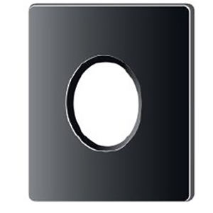 1 COLLERETTE MAGNETIQUE CARRE 88X88X4MM COLORIS NOIR MAT