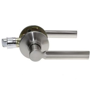 1 POIGNEE DE PORTE SANS VERROU EN NICKEL SATINE LOQUET 25MM