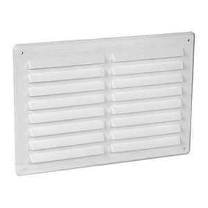 1 GRILLE D'AERATION BLANCHE EN PLASTIQUE 240X160MM