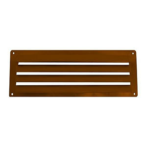 Grille aération Plastique 365x140 mm marron - CF10164 