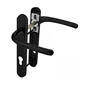 1 POIGNEE DE PORTE STANWAY NOIRE POUR PORTE EXTERIEURE UPVC