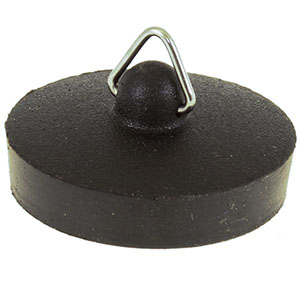 1 BOUCHON D'EVIER EN PVC NOIR 1-1/4"