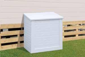 1 COFFRE CACHE PVC BLANC 2 BOUTEILLES GAZ LIVRE EN KIT