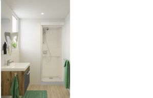 1 CABINE DE DOUCHE BLANCHE OUESSANT 2070X80X80
