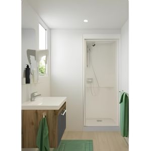 1 CAB DE DOUCHE ARTEMIS PROFILE BLANC 80X80 HAUTEUR 2040 MM