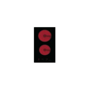1 TABLE VITROC. 2 FOYERS SENSITIVES 3000W ENCASTRABLE NOIR