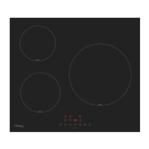 1 TABLE INDUCTION NOIRE 3 ZONES SENSITIVES 6700W ENCASTRABLE