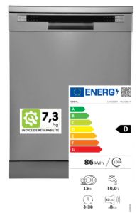 1 LAVE-VAISSELLE 15 COUVERTS SILVER CLASSE D 42DB