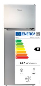 1 REFRIGERATEUR 2P H143XL54XP54,5 206L DONT CONGELATEUR 36L