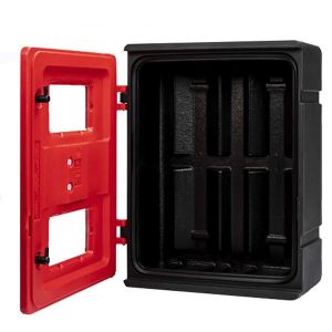 1 ARMOIRE DOUBLE POUR EXTINCTEURS 6-12 KG 720X585X270 MM