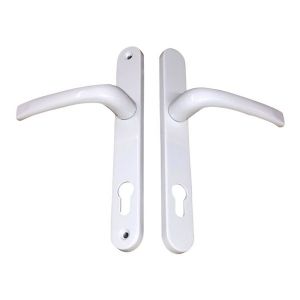 1 POIGNEE DE PORTE EN PVC BLANCHE ENTRAXE 210 MM