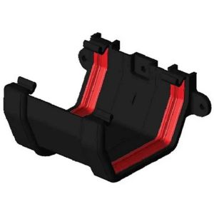 1 JONCTION DE GOUTTIERE CARRE NOIR 114 MM