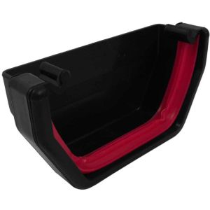 1 EMBOUT D'EXTREMITE CARRE POUR GOUTTIERE NOIR 114 MM
