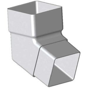 1 COUDE DECALE A 112° SQUARE LINE BLANC 65 MM