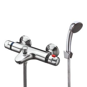 1 MITIGEUR THERMOSTATIQUE HORIZONTAL DE DOUCHE CHROME