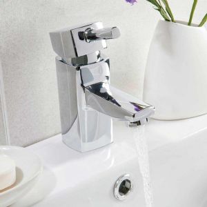 1 MITIGEUR DE LAVABO FORME MINI MONO AVEC BONDE A POUSSOIR
