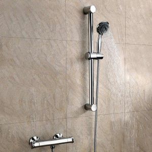1 KIT COMPLET BARRE DOUCHE + MITIGEUR THERMOSTATIQUE CHROME