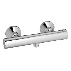 1 MITIGEUR DE DOUCHE THERMOSTATIQUE HORIZONTAL ROND, CHROME